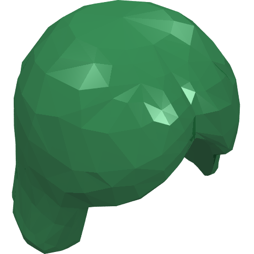 Hair Center Parting (Green)