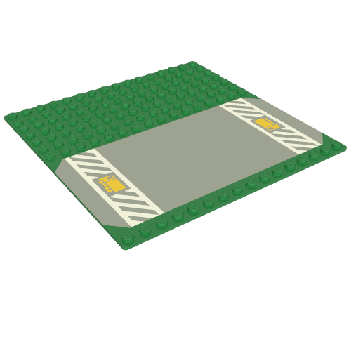 Baseplate 16 x 16 Road / Driveway with Yellow Truck Print (Green)