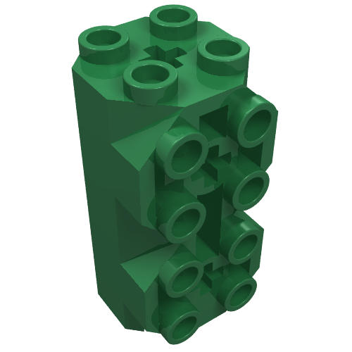 Brick Special Octagonal 2 x 2 x 3 1/3 with Side Studs (Green)