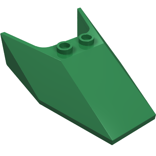 Windscreen 6 x 4 x 1 1/3 with Hollow Studs (Green)