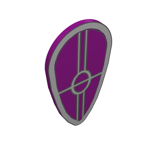 Shield Ovoid with Gungans Patrol Shield Print (Purple)