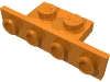 Bracket 1 x 2 - 1 x 4 [Square Corners] (Orange)