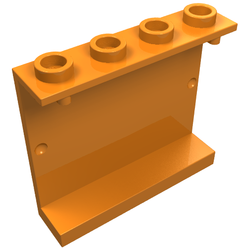 Panel 1 x 4 x 3 [Hollow Studs] (Orange)