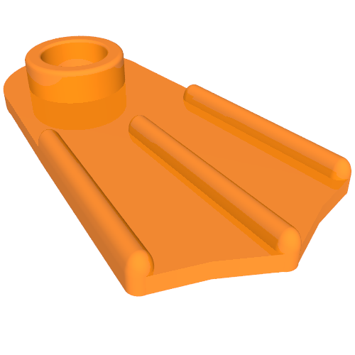 Minifig Footwear Flipper [Thin] (Orange)