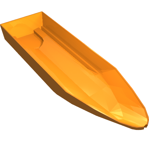 Boat Hull 8 x 28 x 3 (Orange)