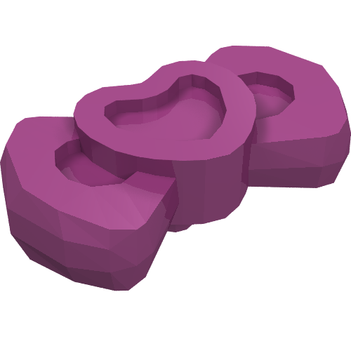Headwear Accessory Bow with Heart (Animal Grooming Kit) (Magenta)