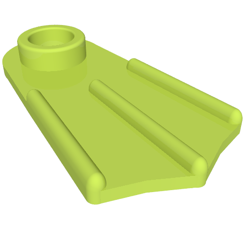 Minifig Footwear Flipper [Thin] (Lime)