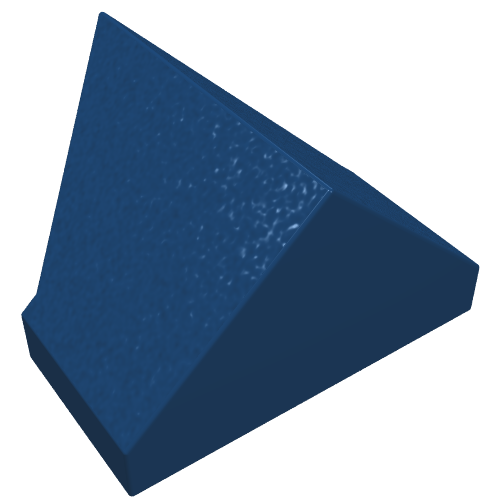 Brick Sloped 45° 2 x 1 Double / Inverted with Hollow Bottom (Dark Blue)