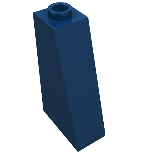 Brick Sloped 75° 2 x 1 x 3 with Open Stud (Dark Blue)