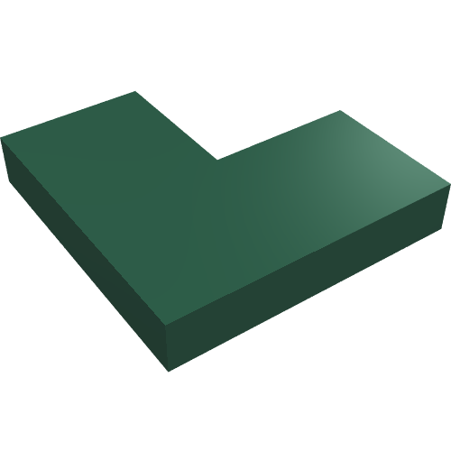Tile 2 x 2 Corner (Dark Green)