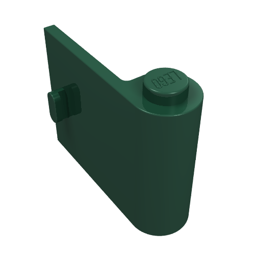 Door 1 x 3 x 2 Right (Dark Green)