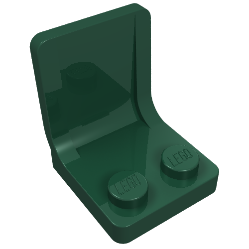 Seat / Chair 2 x 2 (Dark Green)