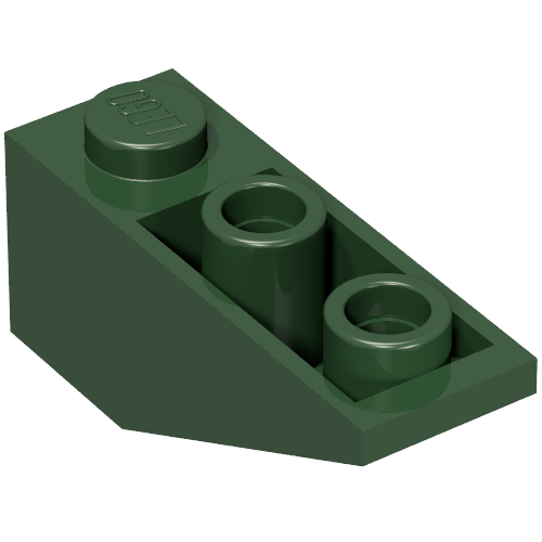 Brick Sloped Inverted 34° 3 x 1 with Internal Stopper (Dark Green)