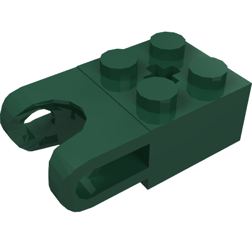Technic Brick Special 2 x 2 with Ball Socket Wide and Axle Hole (Dark Green)