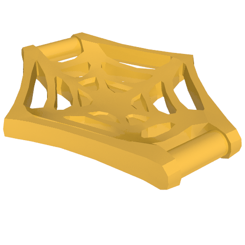 Web Effect Large Bar on Back Handles on Sides (Pearl Gold)
