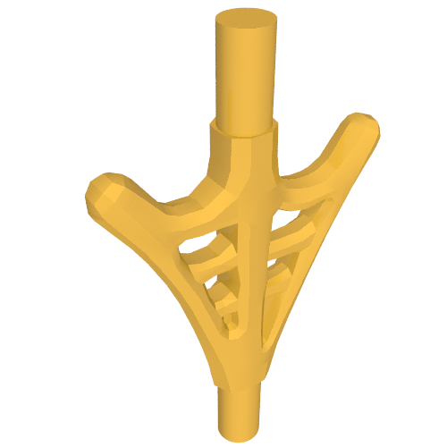 Web Effect Two Branches Bars on Each End (Pearl Gold)