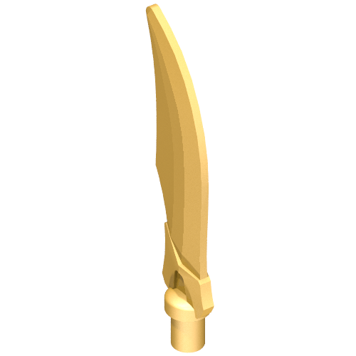 Weapon Sword Curved Blade with Bar (Pearl Gold)