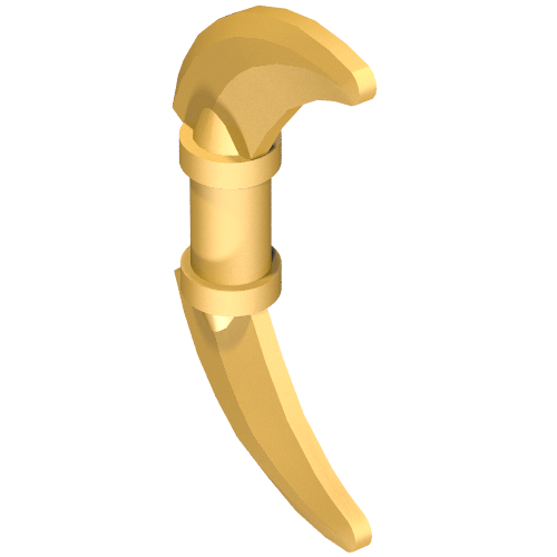 Weapon Scythe / Hook with Double Blades (Pearl Gold)