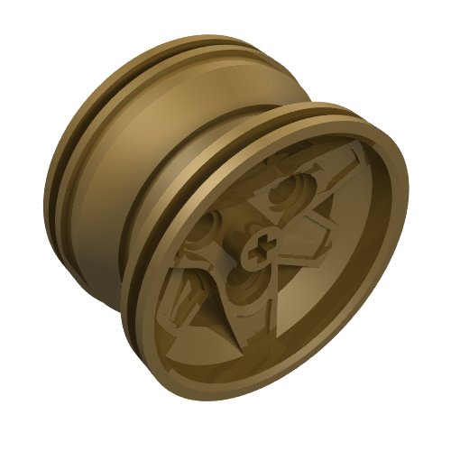 Wheel 43.2 x 26 Technic Racing Small with 3 Pinholes (Pearl Gold)