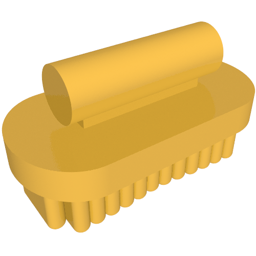 Equipment Animal Grooming Kit Brush Oval, Large (Pearl Gold)