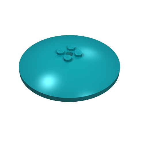 Dish 8 x 8 Inverted [Radar], Solid Studs, Rounded Anti-stud Underside (Dark Turquoise)
