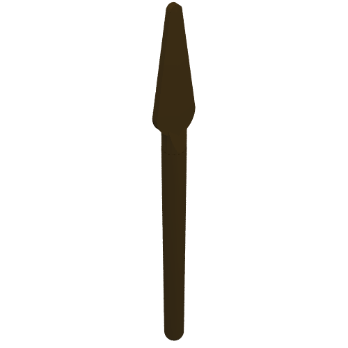 Weapon Pike / Spear Round End (Dark Brown)