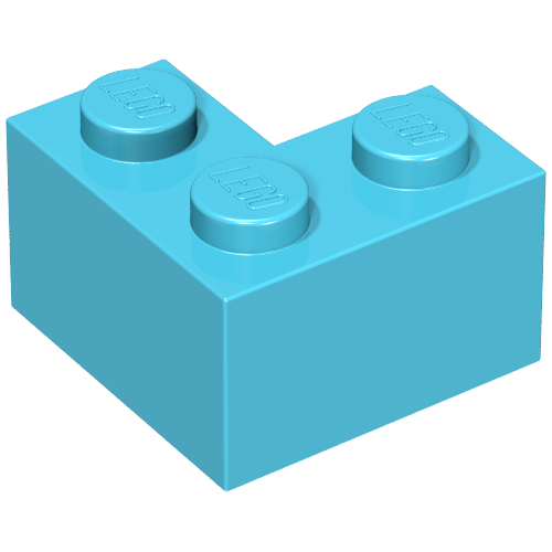 Brick 2 x 2 Corner (Maersk Blue)