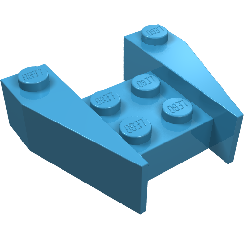 Brick Wedged 3 x 4 [No Stud Notches] (Maersk Blue)