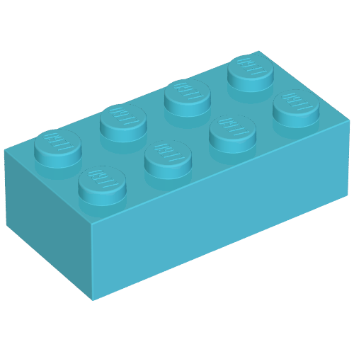 Brick 2 x 4 (Maersk Blue)