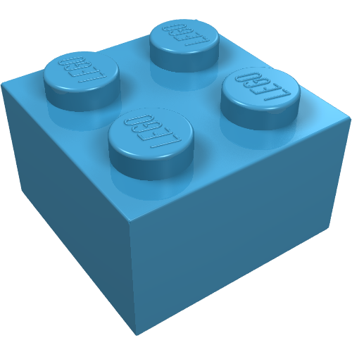 Brick 2 x 2 (Maersk Blue)