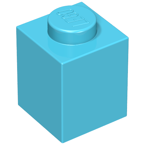 Brick 1 x 1 (Maersk Blue)