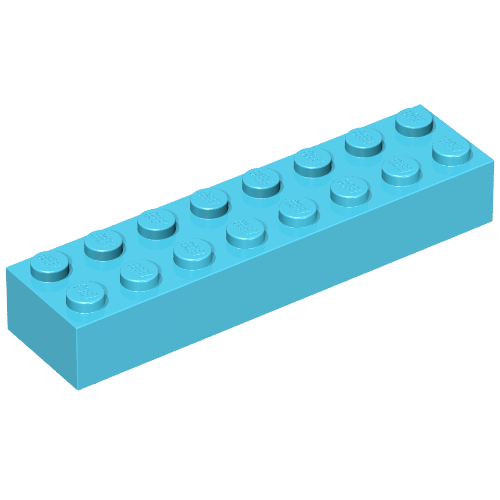 Brick 2 x 8 (Maersk Blue)