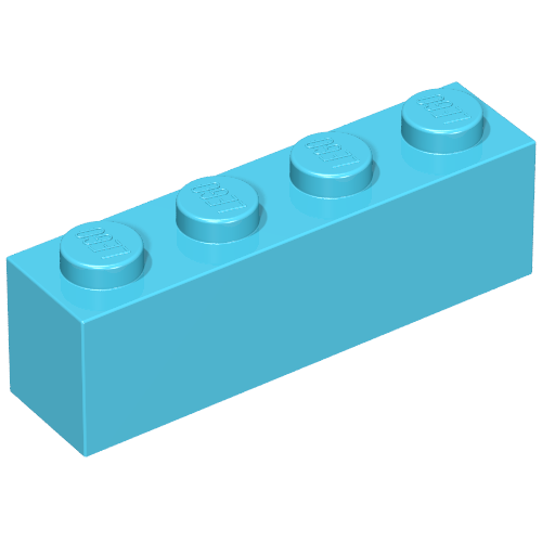 Brick 1 x 4 (Maersk Blue)