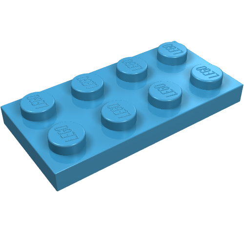 Plate 2 x 4 (Maersk Blue)