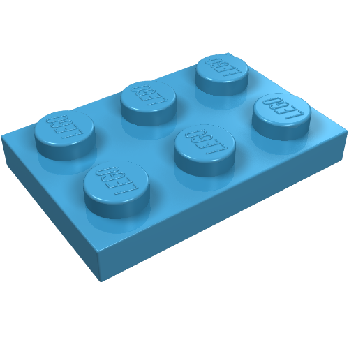 Plate 2 x 3 (Maersk Blue)