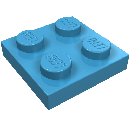 Plate 2 x 2 (Maersk Blue)