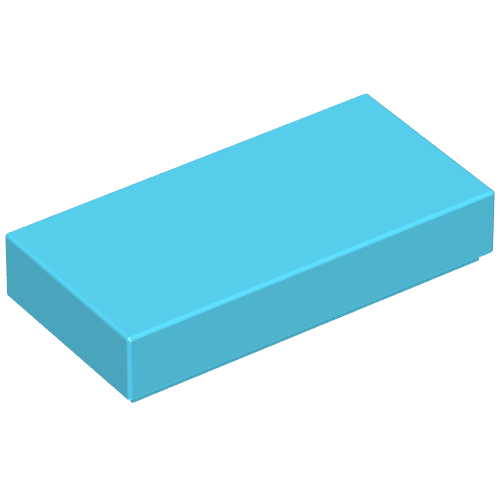 Tile 1 x 2 with Groove (Maersk Blue)