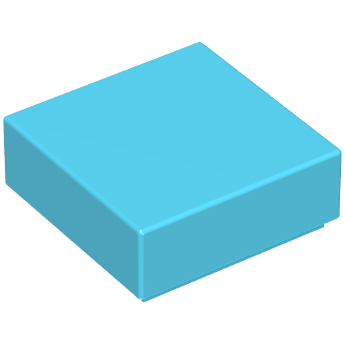 Tile 1 x 1 with Groove (Maersk Blue)