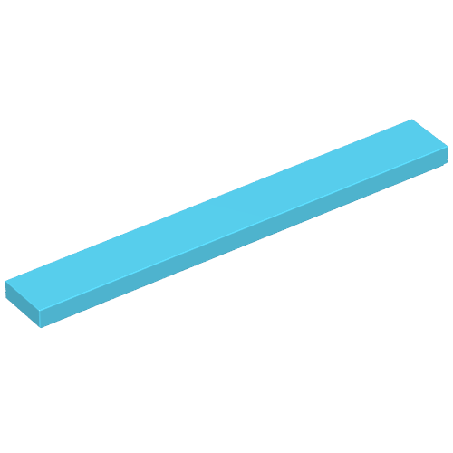 Tile 1 x 8 with Groove (Maersk Blue)