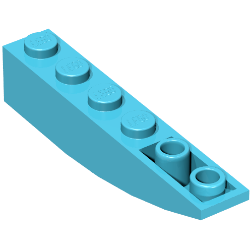 Brick Curved Inverted 6 x 1 (Maersk Blue)
