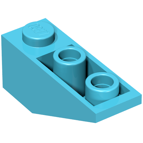 Brick Sloped Inverted 34° 3 x 1 with Internal Stopper (Maersk Blue)