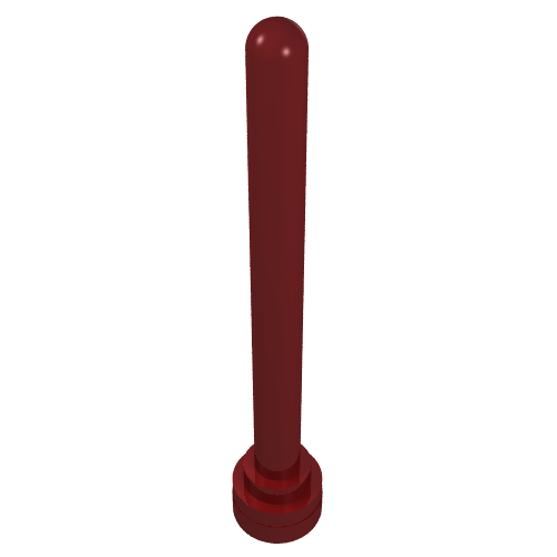 Antenna 1 x 4 with Rounded Top (Dark Red)