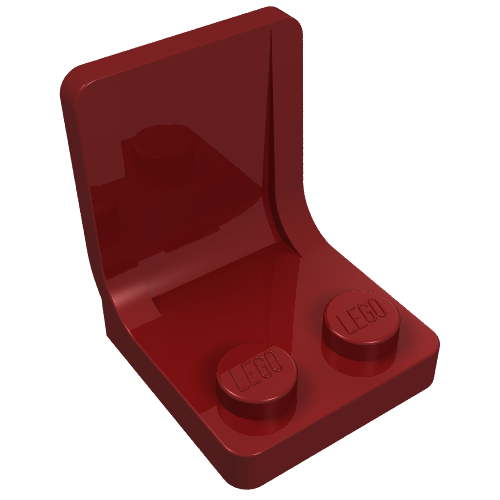 Seat / Chair 2 x 2 with Center Sprue Mark (Dark Red)