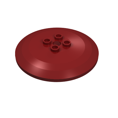 Dish 6 x 6 Inverted (Radar) with Hollow Studs (Dark Red)