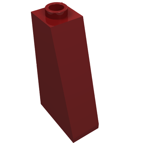 Brick Sloped 75° 2 x 1 x 3 with Open Stud (Dark Red)