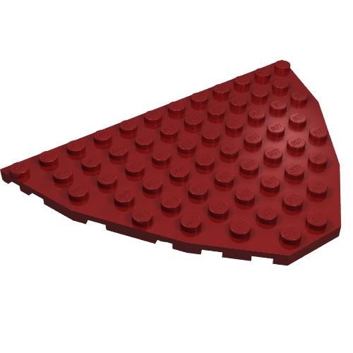 Wedge Plate 8 x 12 Boat Bow (Dark Red)