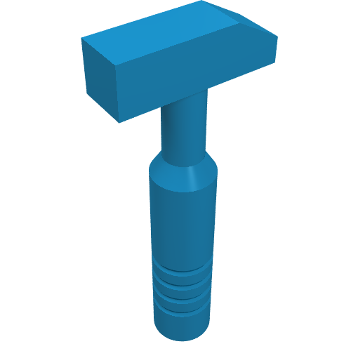 Tool Hammer Cross Pein [3-Rib Handle] (Dark Azure)