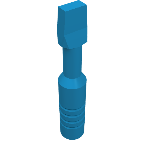 Tool Screwdriver with Wide Head [3-Rib Handle] (Dark Azure)