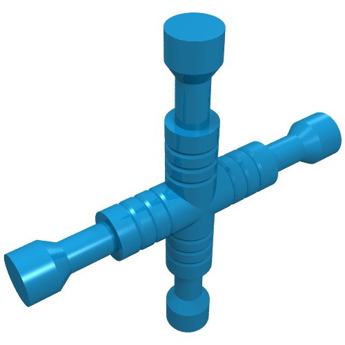 Tool Wrench 4-Way Lug (Dark Azure)