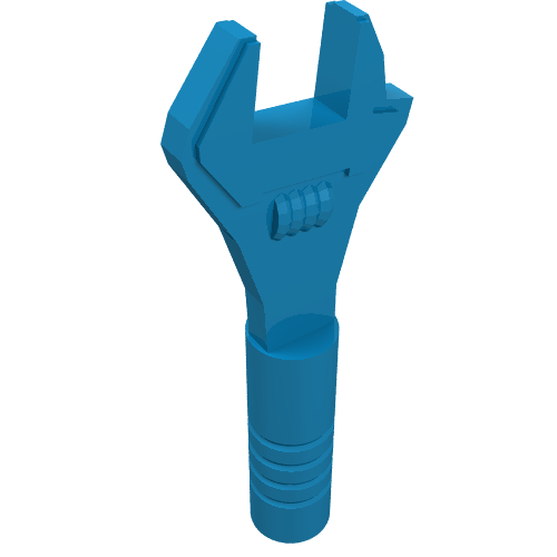 Tool Wrench / Spanner Adjustable (Dark Azure)
